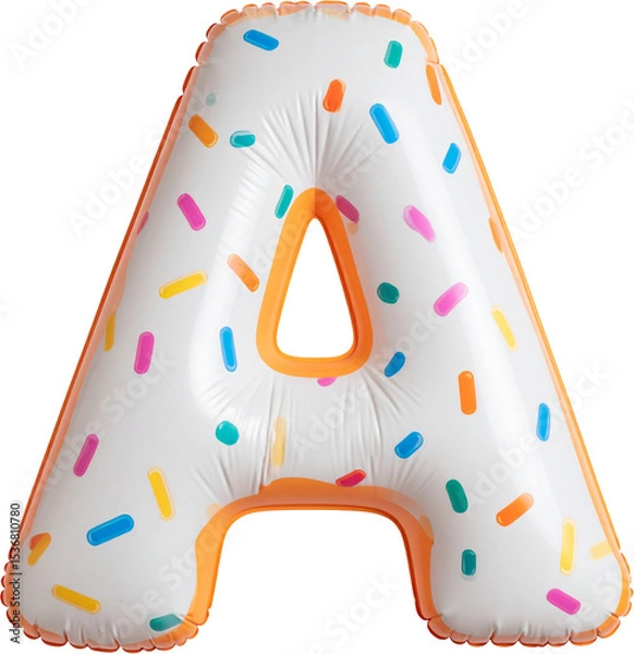 Obraz 도넛 스타일 알파벳 모양 수영장 튜브