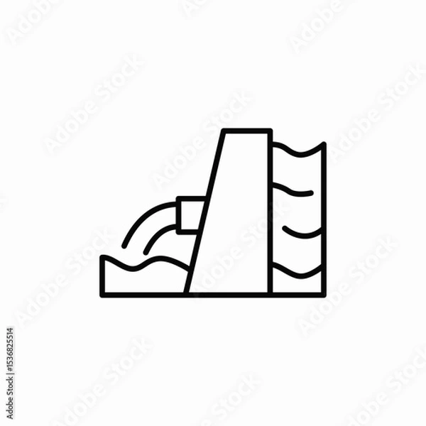 Fototapeta drainage system icon sign vector