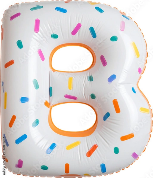 Obraz 도넛 스타일 알파벳 모양 수영장 튜브