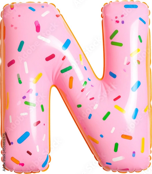 Obraz 도넛 스타일 알파벳 모양 수영장 튜브