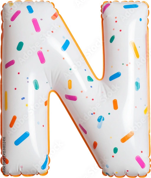 Obraz 도넛 스타일 알파벳 모양 수영장 튜브