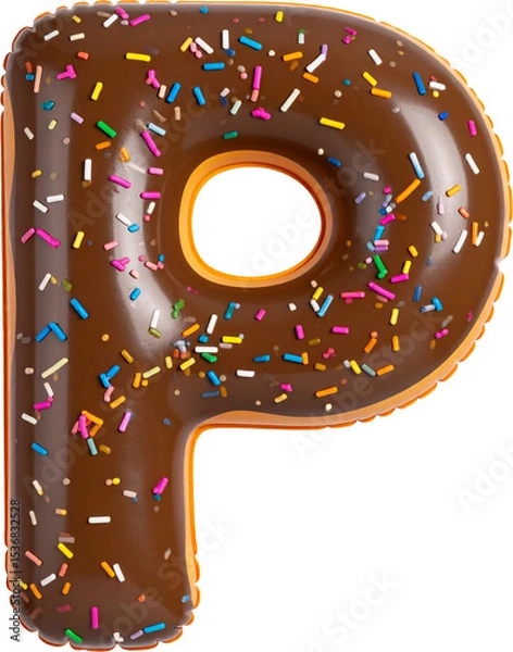 Obraz 도넛 스타일 알파벳 모양 수영장 튜브