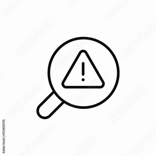 Fototapeta error search icon sign vector