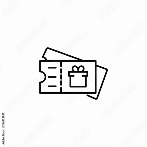 Obraz gift voucher icon sign vector