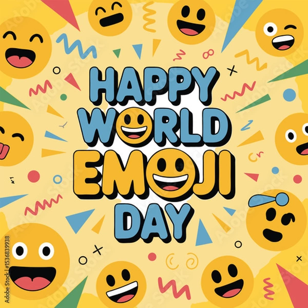 Fototapeta World emoji day vector illustration for international emoji day .