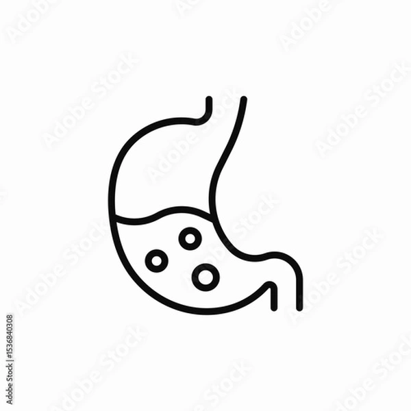 Obraz stomach acid icon sign vector