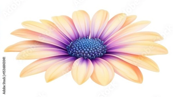 Obraz A detailed illustration of a flower with pastel colors.