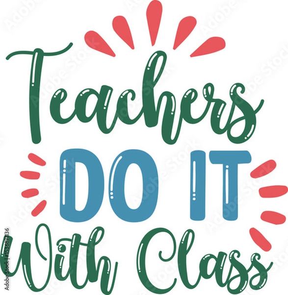 Obraz World Teacher's Day SVG Typography Design 
