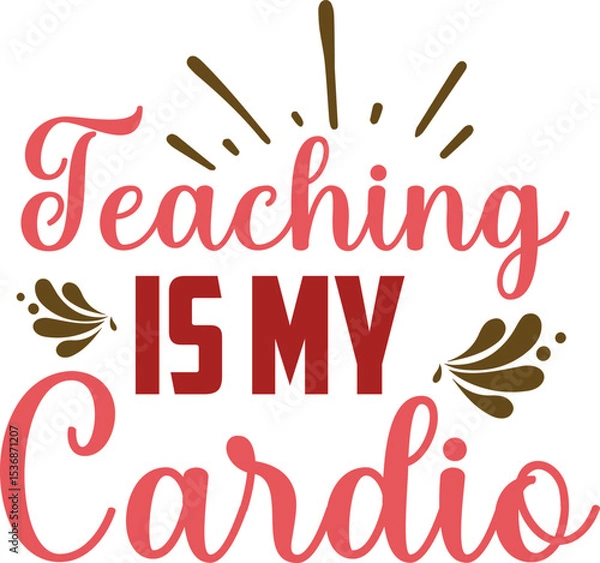 Obraz World Teacher's Day SVG Typography Design 
