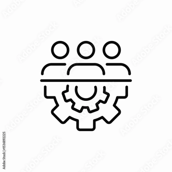 Fototapeta engineering team icon sign vector
