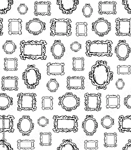 Obraz Framed mirrors. Vector drawing pattern