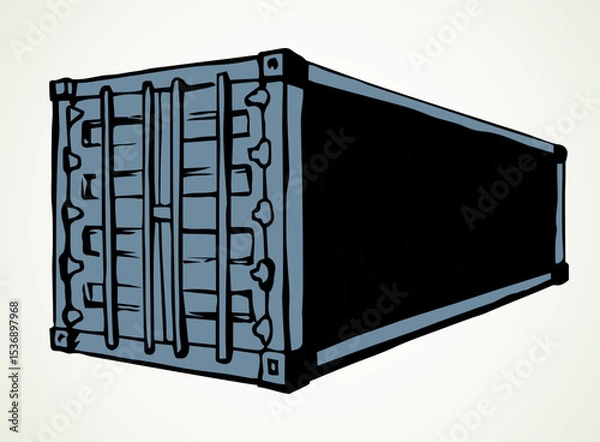 Obraz Container for transportation. Vector drawing