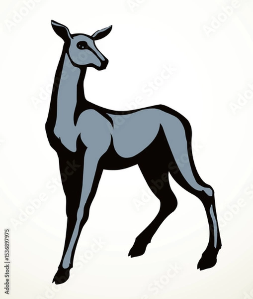 Obraz Beautiful female deer. Vector drawing