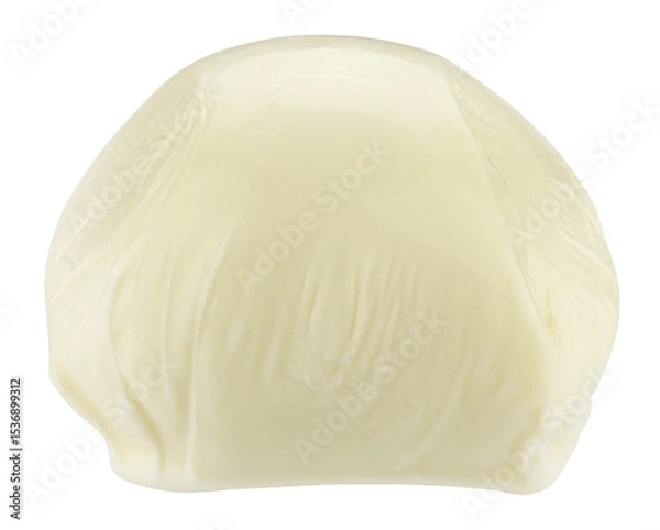 Obraz Round piece of suluguni cheese head isolated on a transparent background. Full depth of field. PNG.