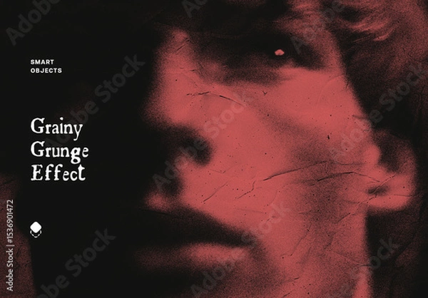 Obraz Grainy Grunge Photo Effect Mockup