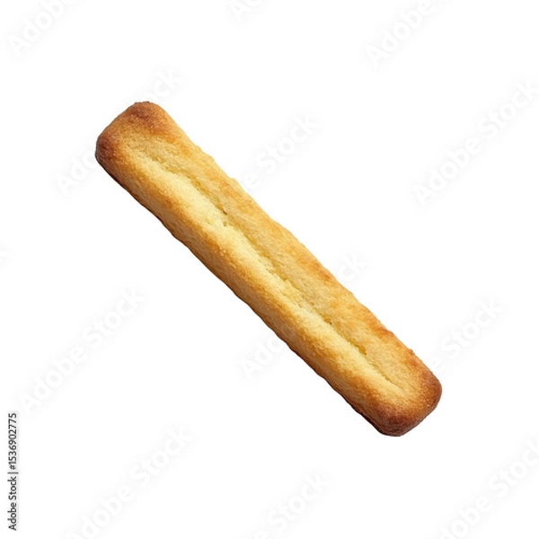 Obraz Single Breadstick Isolated on Black Background