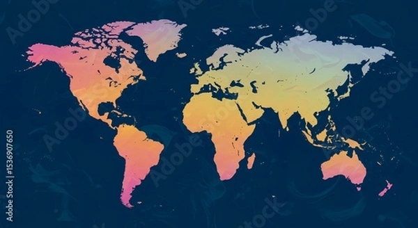 Obraz Global Map: A Colorful World Representation