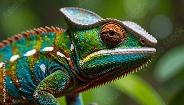 Fototapeta chameleon on a tree