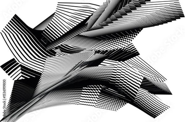 Fototapeta Основные RGB op art creative pattern, abstract modern background, vector texture