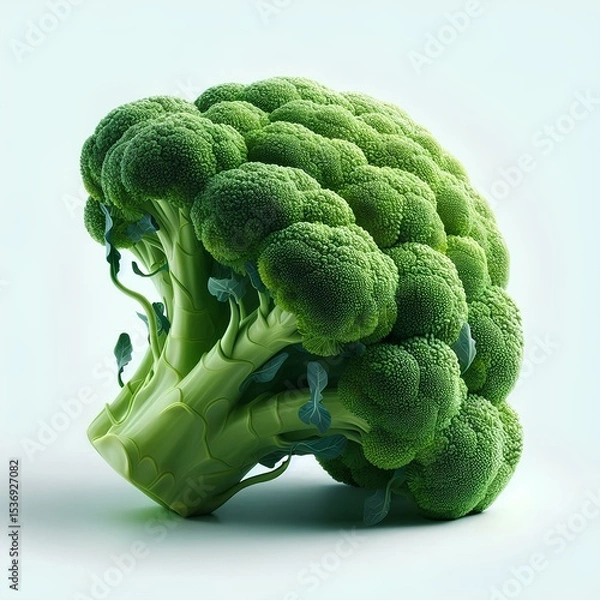 Obraz broccoli on a white background