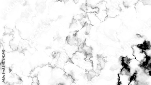 Fototapeta Abstract black and white marble ink pattern with flowing lines and cloudy veins, creating an elegant and natural textured background