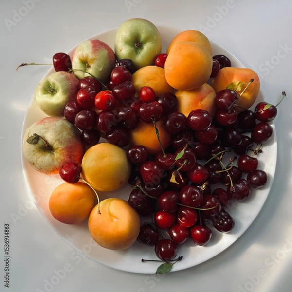 Obraz A plate of fruits in the sun