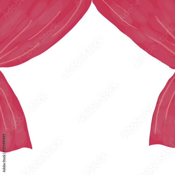 Fototapeta 赤色のカーテン