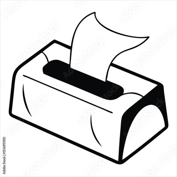 Obraz Tissues box icon illustration isolated on white background