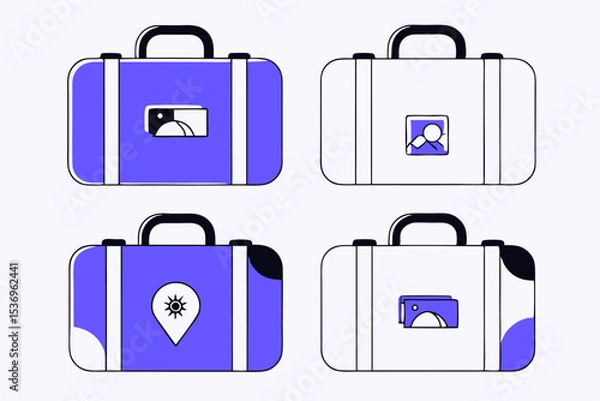 Obraz travel suitcase icon