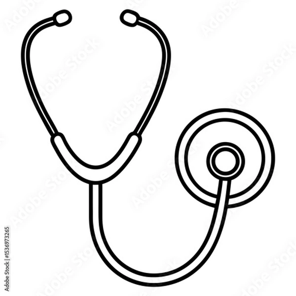 Obraz Stethoscope Line Art Symbol