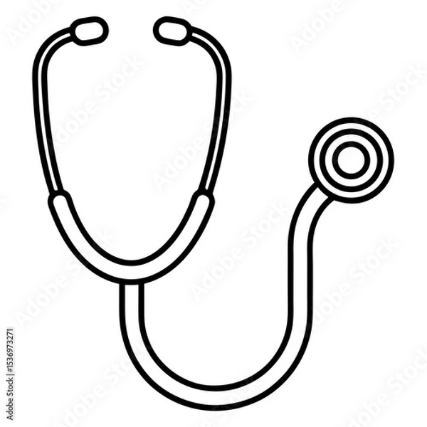 Obraz Stethoscope Line Art Symbol