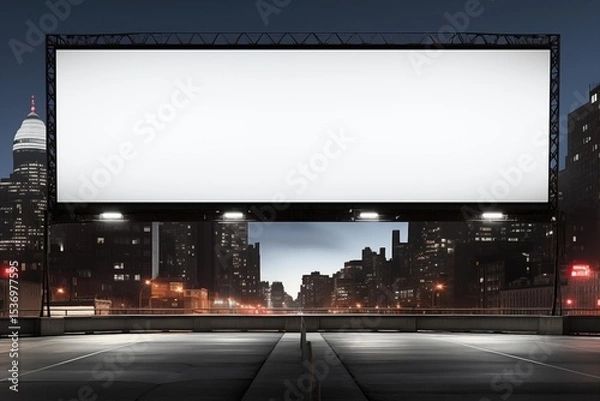Fototapeta Empty Street Sign Mockup for Advertisement Design