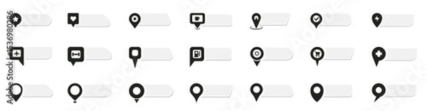 Fototapeta Location pin map vector set