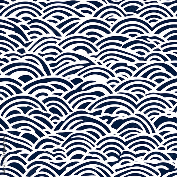 Obraz Wave rainbow with seamless pattern