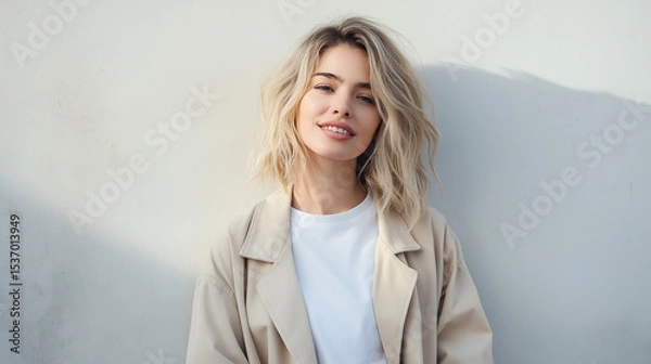 Obraz Portrait of a beautiful blond businesswoman with a smiling face