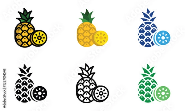 Obraz Pineapple Icon (Multiple style).