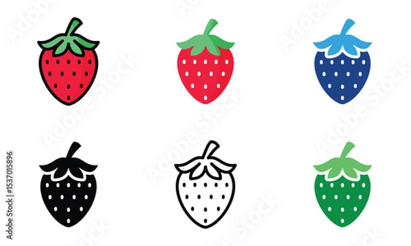 Obraz Strawberry Icon (Multiple style).