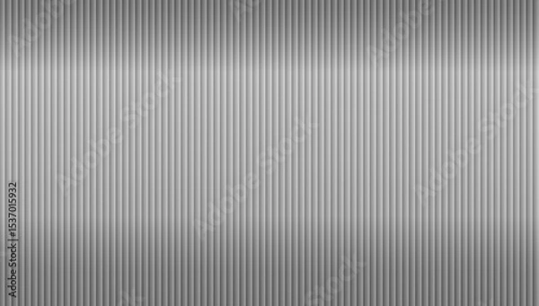 Obraz 3D transparent ribbed glass background with a gradient effect. Rendered corrugated wall featuring overlay reflections—a vector design. Reeded glass showcasing a black and white gradient.