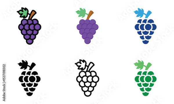 Obraz Grape Icon (Multiple style).