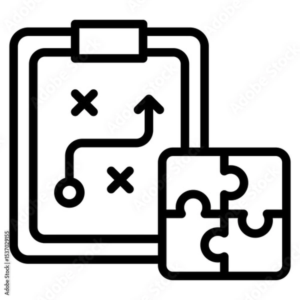 Fototapeta Problem Solving Plan Icon