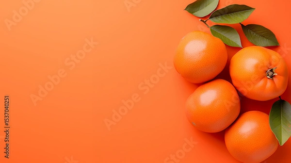 Fototapeta tomatoes on orange background