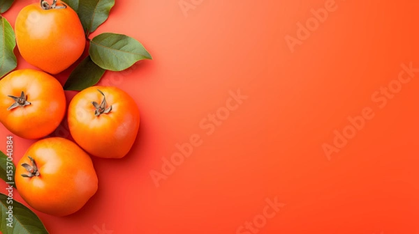 Fototapeta tomatoes on orange background