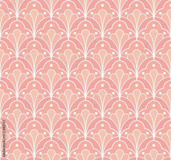 Obraz Abstract seamless pattern with art deco floral element. Geometric vector background.