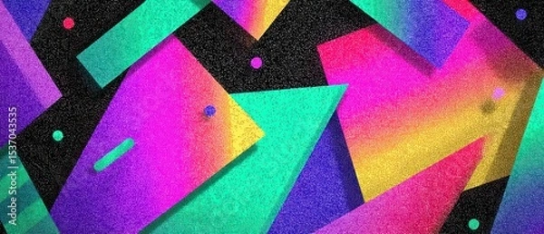 Fototapeta Abstract colorful geometric shapes