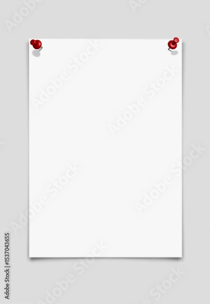 Obraz Realistic icon Set of red ribbons Isolated on white background
