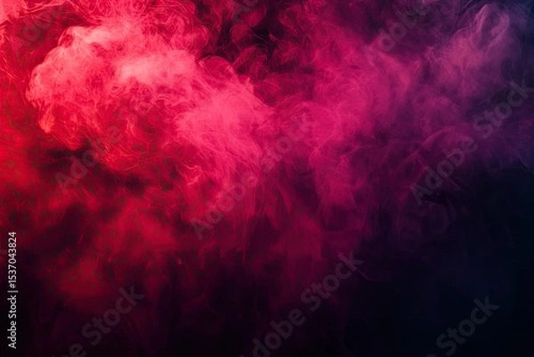 Obraz Abstract smoke swirling in dark red and pink hues
