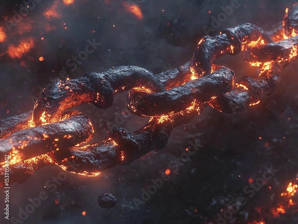 Obraz burning fire in the fire