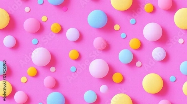 Fototapeta Colorful Easter Eggs on Pink Background with Soft Suede Texture