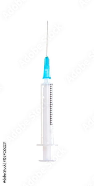 Obraz Syringe, closeup object. Isolated on transparent background