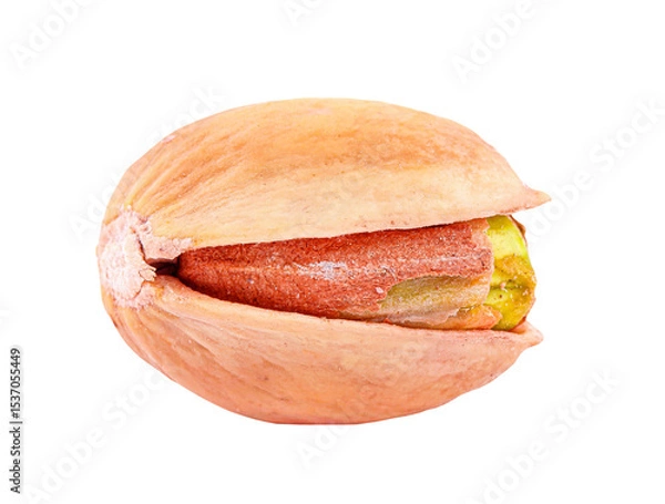 Fototapeta Pistachio, closeup object. Isolated on transparent background